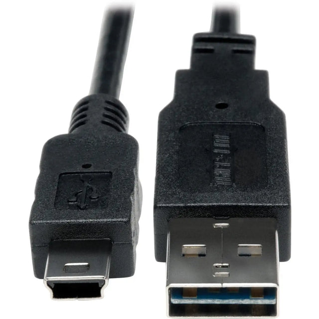 Tripp Lite 1ft USB 2.0 High Speed Converter Adapter Cable Reversible A to 5Pin Mini B M/M - (Reversible A to 5Pin Mini-B M/M) 1-ft. - UR030-001 EATON