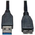 EATON Tripp Lite 1ft USB 3.0 SuperSpeed Device Cable USB-A to USB Micro-B M/M Black - USB - 1 ft - 1 x Type A Male USB - 1 x Type B Male Micro USB - Black - U326-001-BK