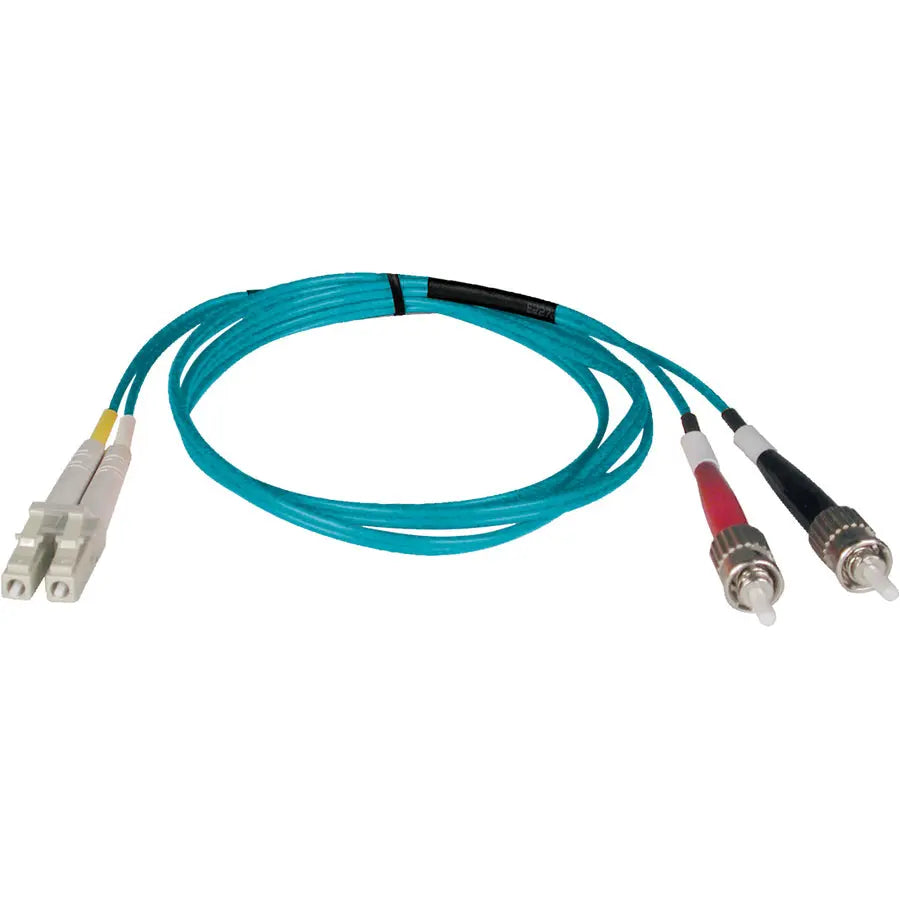 EATON Tripp Lite 1M 10Gb Duplex Multimode 50/125 OM3 LSZH Fiber Optic Patch Cable LC/ST Aqua 3' 3ft 1 Meter - LC Male - ST Male - 3.28ft - Aqua Blue - N818-01M