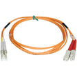 EATON Tripp Lite 1M Duplex Multimode 50/125 Fiber Optic Patch Cable LC/SC 3' 3ft 1 Meter - LC Male - SC Male - 3.28ft - N516-01M