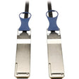 EATON Tripp Lite 1M QSFP+ to QSFP+ 40Gb Passive DAC Copper Infiniband Cable QSFP-H40G-CU1M Compatible 3ft - QSFP+ for Network Device - Patch Cable - 3.28 ft - 1 x SFF-8436 Male QSFP+ - 1 x SFF-8436 Male QSF...  - N282-01M-BK