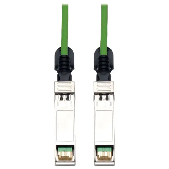 EATON Tripp Lite 1M SFP+ 10Gbase-CU Twinax Passive Copper Cable SFP-H10GB-CU1M Compatible Green 3ft 3' - Twinaxial for Network Device - 3.28 ft - 1 x SFF-8431 Male SFP+ - 1 x SFF-8431 Male SFP+ - Green - N280-01M-GN