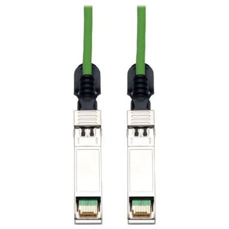 EATON Tripp Lite 1M SFP+ 10Gbase-CU Twinax Passive Copper Cable SFP-H10GB-CU1M Compatible Green 3ft 3' - Twinaxial for Network Device - 3.28 ft - 1 x SFF-8431 Male SFP+ - 1 x SFF-8431 Male SFP+ - Green - N280-01M-GN