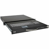EATON Tripp Lite 1U Rackmount Keyboard w KVM Cable Kit for 2-Post or 4-Post Racks - Cable Connectivity - USB Interface - 104 KeyTouchPad - Compatible with Server - Black - SRSHELFKBD