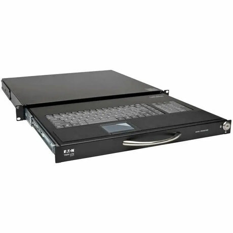 EATON Tripp Lite 1U Rackmount Keyboard w KVM Cable Kit for 2-Post or 4-Post Racks - Cable Connectivity - USB Interface - 104 KeyTouchPad - Compatible with Server - Black - SRSHELFKBD