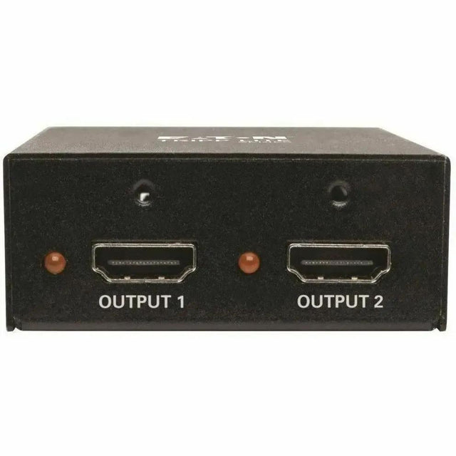 EATON Tripp Lite 2-Port 3D 4K HDMI Splitter, HDMI 2.0, HDCP 2.2 UHD 4K @ 60Hz, HDR, TAA - 3840 × 2160 - 22.97 ft Maximum Operating Distance - HDMI In - HDMI Out - Metal - TAA Compliant - B118-002-UHD-2