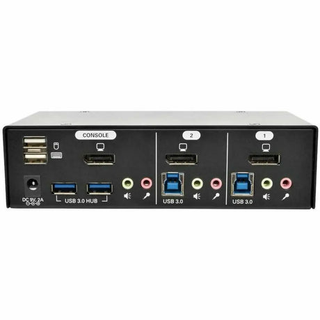 EATON Tripp Lite 2-Port DisplayPort KVM Switch w/Audio, Cables and USB 3.0 SuperSpeed Hub - 2 Computer(s) - 1 Local User(s) - 2560 x 1600 - 6 x USB - 3 x DisplayPort - B004-DPUA2-K