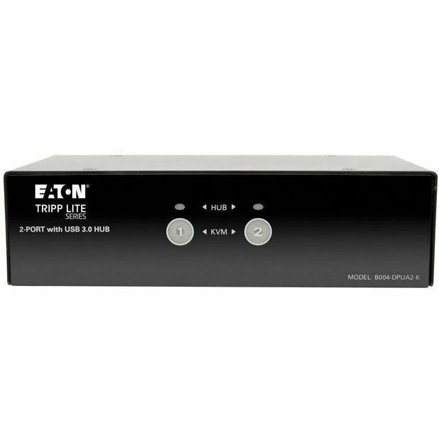 EATON Tripp Lite 2-Port DisplayPort KVM Switch w/Audio, Cables and USB 3.0 SuperSpeed Hub - 2 Computer(s) - 1 Local User(s) - 2560 x 1600 - 6 x USB - 3 x DisplayPort - B004-DPUA2-K