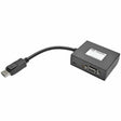 EATON Tripp Lite 2-Port DisplayPort to VGA Splitter 1920x1080 (1080p) @ 60Hz TAA - DisplayPort/VGA Video Cable for Monitor, Projector, TV, Splitter, Video Device - First End: 1 x DisplayPort Digital Audio/V - B157-002-VGA
