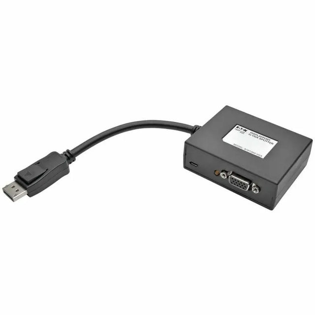 EATON Tripp Lite 2-Port DisplayPort to VGA Splitter 1920x1080 (1080p) @ 60Hz TAA - DisplayPort/VGA Video Cable for Monitor, Projector, TV, Splitter, Video Device - First End: 1 x DisplayPort Digital Audio/V - B157-002-VGA
