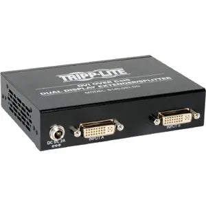 EATON Tripp Lite 2-Port Dual Display DVI over Cat5 / Cat6 Extender Video Splitter TAA - 2 Input Device - 4 Output Device - 200 ft Range - 4 x Network (RJ-45) - 2 x DVI In - Full HD - 1920 x 1080 - Twinaxial...  - B140-002-DD