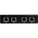 EATON Tripp Lite 2-Port Dual Display DVI over Cat5 / Cat6 Extender Video Splitter TAA - 2 Input Device - 4 Output Device - 200 ft Range - 4 x Network (RJ-45) - 2 x DVI In - Full HD - 1920 x 1080 - Twinaxial...  - B140-002-DD