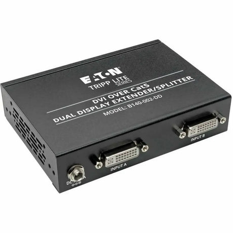 EATON Tripp Lite 2-Port Dual Display DVI over Cat5 / Cat6 Extender Video Splitter TAA - 2 Input Device - 4 Output Device - 200 ft Range - 4 x Network (RJ-45) - 2 x DVI In - Full HD - 1920 x 1080 - Twinaxial...  - B140-002-DD