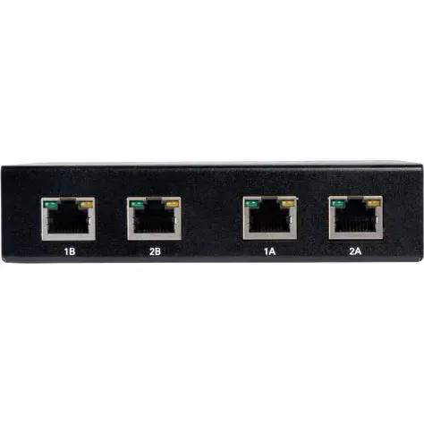EATON Tripp Lite 2-Port Dual Display DVI over Cat5 / Cat6 Extender Video Splitter TAA - 2 Input Device - 4 Output Device - 200 ft Range - 4 x Network (RJ-45) - 2 x DVI In - Full HD - 1920 x 1080 - Twinaxial...  - B140-002-DD