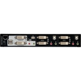 EATON Tripp Lite 2-Port Dual Monitor DVI KVM Switch with Audio and USB 2.0 Hub, Cables included - 2 Computer(s) - 1 Local User(s) - 2560 x 1600 - 1 x Network (RJ-45) - 5 x USB - 6 x DVI - Desktop - TAA Comp...  - B004-2DUA2-K