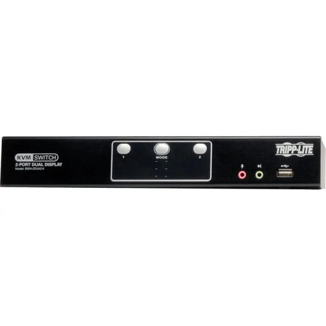 EATON Tripp Lite 2-Port Dual Monitor DVI KVM Switch with Audio and USB 2.0 Hub, Cables included - 2 Computer(s) - 1 Local User(s) - 2560 x 1600 - 1 x Network (RJ-45) - 5 x USB - 6 x DVI - Desktop - TAA Comp...  - B004-2DUA2-K