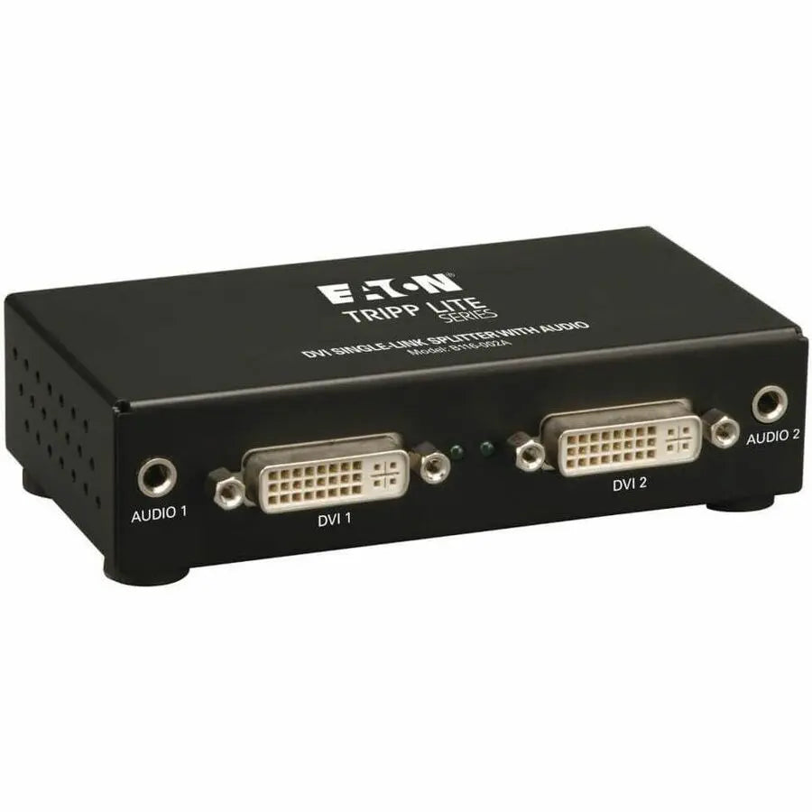 EATON Tripp Lite 2-Port DVI Single Link Video / Audio Splitter / Booster DVIF/2xF - 1920 x 1200 - WUXGA - 1 x 22 x DVI Out - TAA Compliant - B116-002A