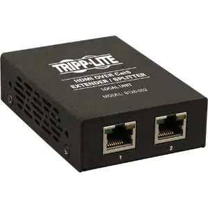 EATON Tripp Lite 2-Port HDMI Over Cat5/Cat6 A/V Extender / Video Splitter 1080p 150' - 1 Input Device - 200 ft Range - 2 x Network (RJ-45) - 1 x HDMI In - Full HD - 1920 x 1080 - Twisted Pair - Rack-mountab...  - B126-002