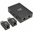 EATON Tripp Lite 2-Port HDMI Over Cat5 Cat6 Extender Kit Power Over Cable, 1080p @ 60Hz TAA - Box Style transmitter, 2 Mini Receivers - B126-2P2M-POC