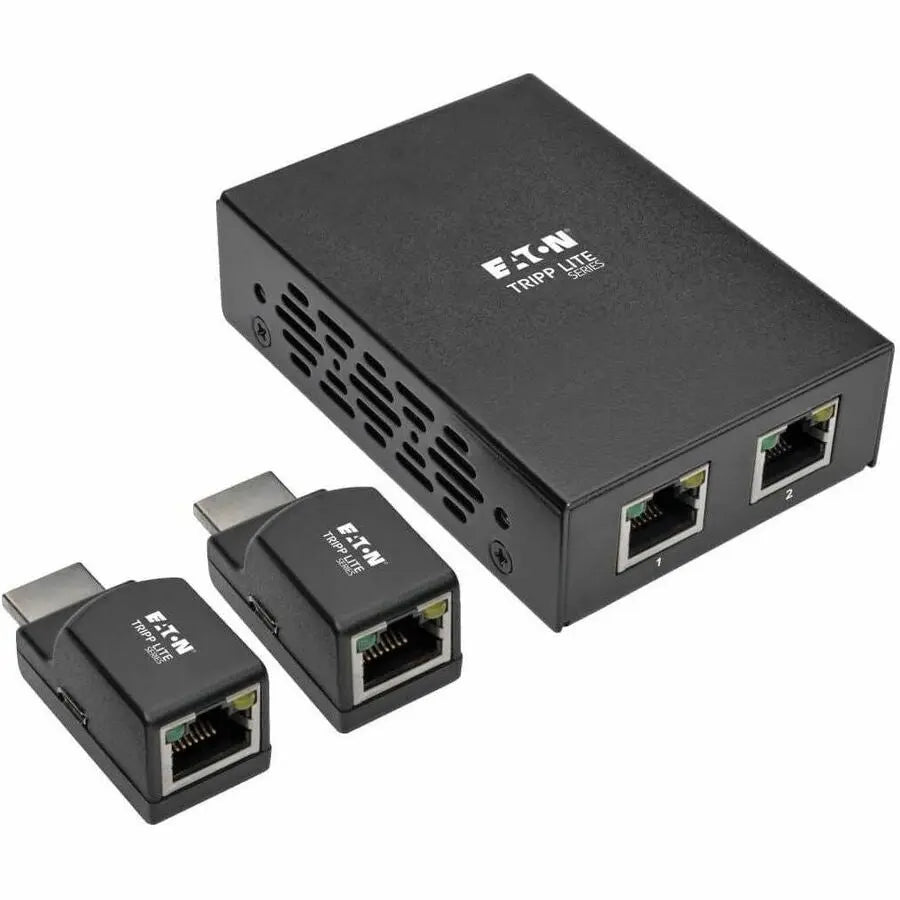 EATON Tripp Lite 2-Port HDMI Over Cat5 Cat6 Extender Kit Power Over Cable, 1080p @ 60Hz TAA - Box Style transmitter, 2 Mini Receivers - B126-2P2M-POC