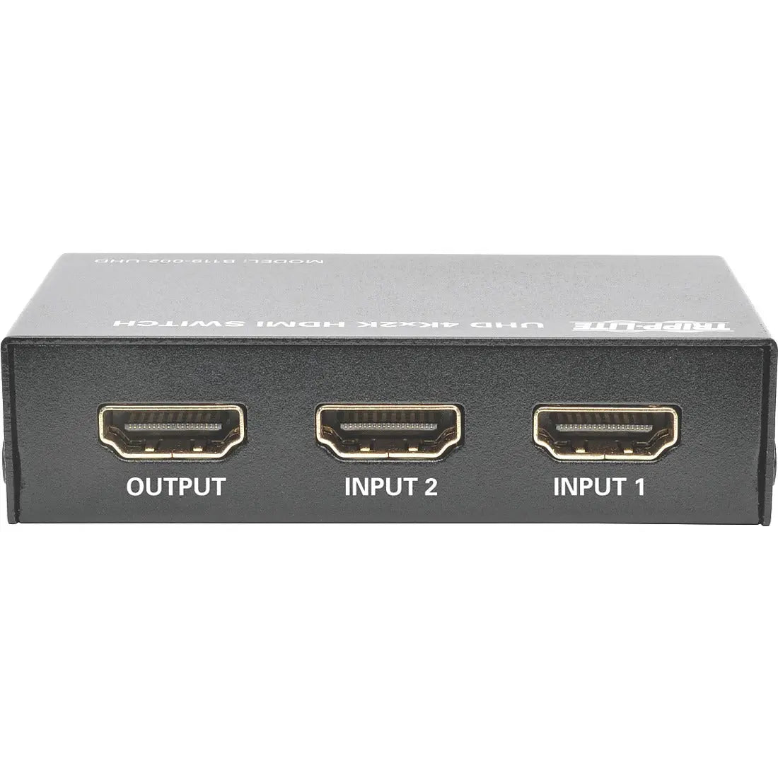 EATON Tripp Lite 2-Port HDMI Switch for Video & Audio 4K x 2K UHD 60 Hz w Remote - 3840 × 2160 - 4K - 2 x 1 - Display, Blu-ray Disc Player, Computer, Gaming Console, Satellite Receiver, DVR - 1 x HDMI Out - B119-002-UHD