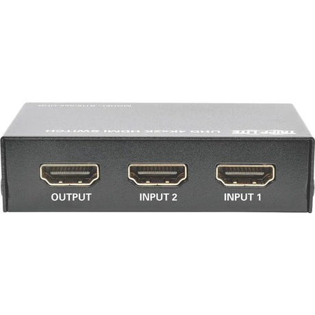 EATON Tripp Lite 2-Port HDMI Switch for Video & Audio 4K x 2K UHD 60 Hz w Remote - 3840 × 2160 - 4K - 2 x 1 - Display, Blu-ray Disc Player, Computer, Gaming Console, Satellite Receiver, DVR - 1 x HDMI Out - B119-002-UHD