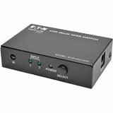 EATON Tripp Lite 2-Port HDMI Switch for Video & Audio 4K x 2K UHD 60 Hz w Remote - 3840 × 2160 - 4K - 2 x 1 - Display, Blu-ray Disc Player, Computer, Gaming Console, Satellite Receiver, DVR - 1 x HDMI Out - B119-002-UHD