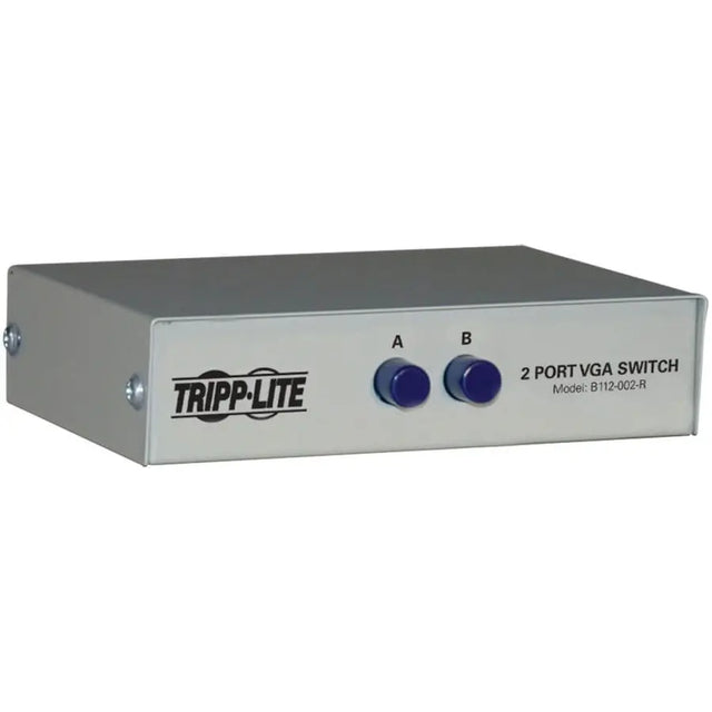 EATON Tripp Lite 2-Port Manual VGA/SVGA Video Switch 3x HD15F Metal - 1600 x 1280 - VGA, SVGA - 2 Input Device - 1 Output device - 2 x VGA In - 1 x VGA Out - B112-002-R