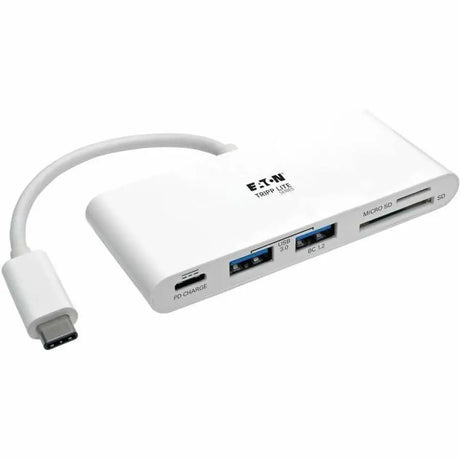 EATON Tripp Lite 2-Port USB-C to USB-A Hub Micro SD & SD/MMC Reader & USB Charging - USB Type C - External - 2 USB Port(s) - 2 USB 3.1 Port(s) - U460-002-2AM-C