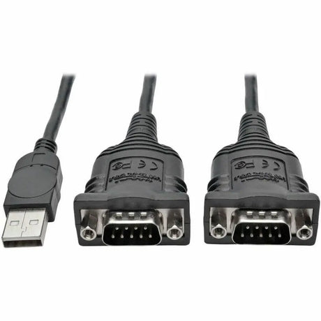 EATON Tripp Lite 2-Port USB to DB9 Serial FTDI Adapter Cable with COM Retention (M/M), 6 ft - 6 ft DB-9/USB Data Transfer Cable for PDA, Notebook, Tablet, Modem, Digital Camera - First End: 1 x USB Type A -...  - U209-006-2