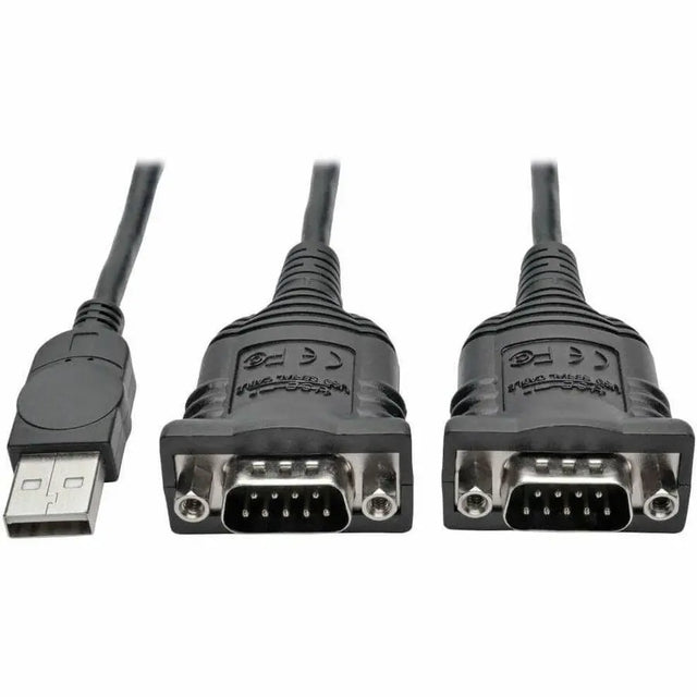 EATON Tripp Lite 2-Port USB to DB9 Serial FTDI Adapter Cable with COM Retention (M/M), 6 ft - 6 ft DB-9/USB Data Transfer Cable for PDA, Notebook, Tablet, Modem, Digital Camera - First End: 1 x USB Type A -...  - U209-006-2