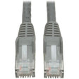 Tripp Lite 20ft Cat6 Gigabit Snagless Molded Patch Cable RJ45 M/M Gray 20' - Category 6 - 20ft - 1 x RJ-45 Male - 1 x RJ-45 Male - Gray - N201-020-GY EATON