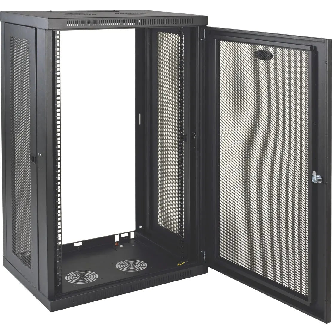EATON Tripp Lite 21U Wall Mount Rack Enclosure Server Cabinet w/ Door and Side Panels - 21U Rack Height x 19" Rack Width x 16.50" Rack Depth - Wall Mountable - Black - 200 lb Maximum Weight Capacity - 200 l - SRW21U
