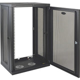 EATON Tripp Lite 21U Wall Mount Rack Enclosure Server Cabinet w/ Door and Side Panels - 21U Rack Height x 19" Rack Width x 16.50" Rack Depth - Wall Mountable - Black - 200 lb Maximum Weight Capacity - 200 l - SRW21U