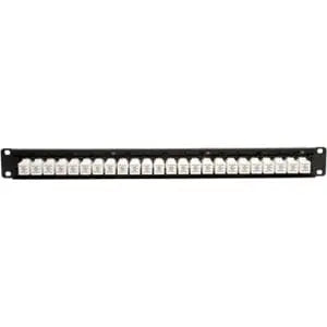 EATON Tripp Lite 24-Port Cat6 Cat5e Patch Panel Low Profile Feed Through Rackmount RJ45 1U TAA - 24 x RJ-45 - N250-024-LP