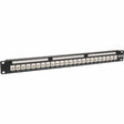 EATON Tripp Lite 24-Port Cat6 Cat5e Patch Panel Low Profile Feed Through Rackmount RJ45 1U TAA - 24 x RJ-45 - N250-024-LP