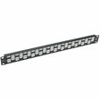 EATON Tripp Lite 24-Port Cat6a Cat6 Cat5e Feed-Through Patch Panel Offset RJ45 1U - 24 Port(s) - 24 x RJ-45 - 1U High - 19" Wide - Rack-mountable - N254-024-6A-OF