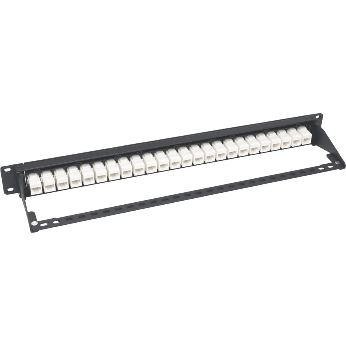 EATON Tripp Lite 24-Port Cat6a Patch Panel Feedthrough Rackmount RJ45 Ethernet 1U - 24 Port(s) - 24 x RJ-45 - 1U High - Rack-mountable - N254-024-6A