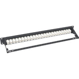 EATON Tripp Lite 24-Port Cat6a Patch Panel Feedthrough Rackmount RJ45 Ethernet 1U - 24 Port(s) - 24 x RJ-45 - 1U High - Rack-mountable - N254-024-6A