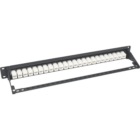 EATON Tripp Lite 24-Port Cat6a Patch Panel Feedthrough Rackmount RJ45 Ethernet 1U - 24 Port(s) - 24 x RJ-45 - 1U High - Rack-mountable - N254-024-6A
