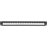 EATON Tripp Lite 24-Port Cat6a Patch Panel Feedthrough Rackmount RJ45 Ethernet 1U - 24 Port(s) - 24 x RJ-45 - 1U High - Rack-mountable - N254-024-6A