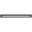 EATON Tripp Lite 24-Port Cat6a Patch Panel Feedthrough Rackmount RJ45 Ethernet 1U - 24 Port(s) - 24 x RJ-45 - 1U High - Rack-mountable - N254-024-6A