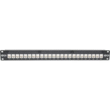 EATON Tripp Lite 24-Port Cat6a Patch Panel Feedthrough Rackmount RJ45 Ethernet 1U - 24 Port(s) - 24 x RJ-45 - 1U High - Rack-mountable - N254-024-6A