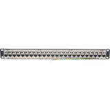 EATON Tripp Lite 24-Port Cat6a Patch Panel Shielded Feedthrough Rackmount RJ45 1U - 24 Port(s) - 24 x RJ-45 - 1U High - Rack-mountable - N254-024-SH-6A