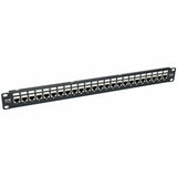 EATON Tripp Lite 24-Port Cat6a Patch Panel Shielded Feedthrough Rackmount RJ45 1U - 24 Port(s) - 24 x RJ-45 - 1U High - Rack-mountable - N254-024-SH-6A