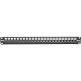 EATON Tripp Lite 24-Port Cat6a Patch Panel Shielded Feedthrough Rackmount RJ45 1U - 24 Port(s) - 24 x RJ-45 - 1U High - Rack-mountable - N254-024-SH-6A