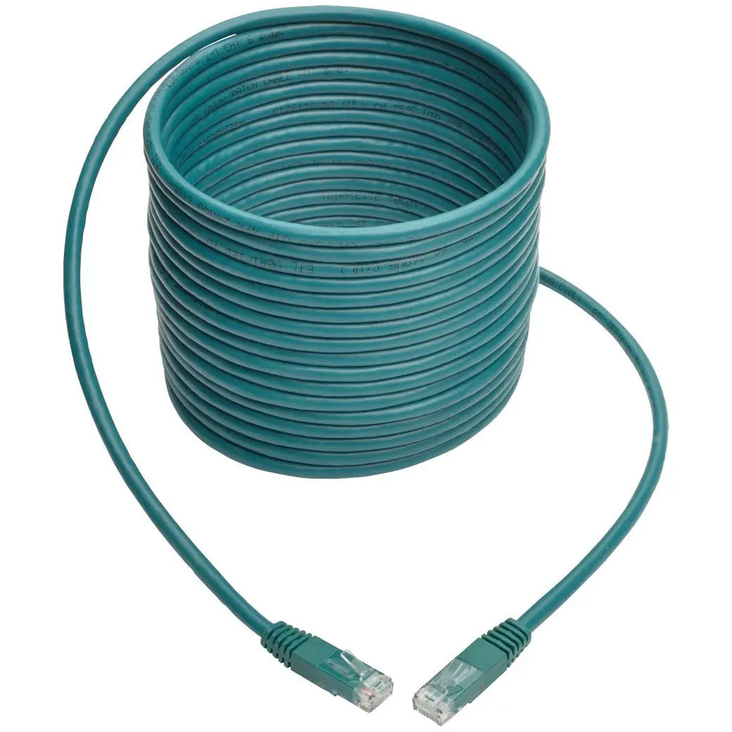 EATON Tripp Lite 25ft Cat6 Gigabit Molded Patch Cable RJ45 M/M 550MHz 24AWG Green - Category 6 for Network Device, Router, Modem, Blu-ray Player, Printer, Computer - 128 MB/s - Patch Cable - 25 ft - 1 x RJ-...  - N200-025-GN