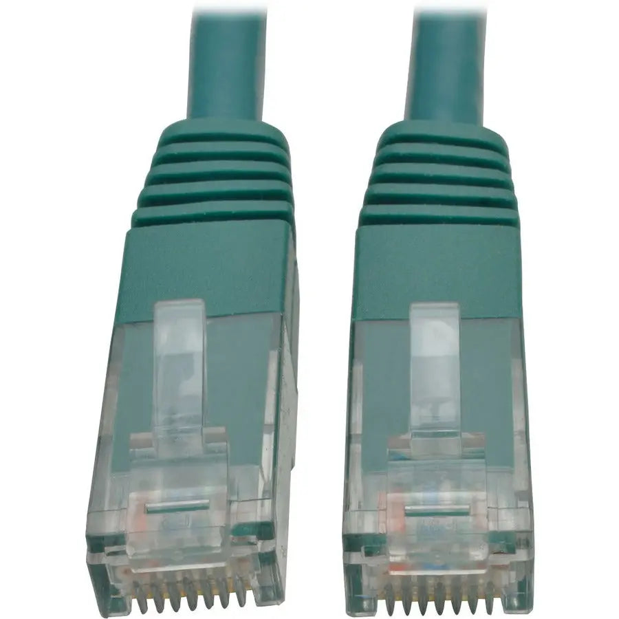 EATON Tripp Lite 25ft Cat6 Gigabit Molded Patch Cable RJ45 M/M 550MHz 24AWG Green - Category 6 for Network Device, Router, Modem, Blu-ray Player, Printer, Computer - 128 MB/s - Patch Cable - 25 ft - 1 x RJ-...  - N200-025-GN