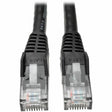 EATON Tripp Lite 25ft Cat6 Gigabit Snagless Molded Patch Cable RJ45 M/M Black 25' - 25 ft Category 6 Network Cable for Network Device - First End: 1 x RJ-45 Network - Male - Second End: 1 x RJ-45 Network - ...  - N201-025-BK