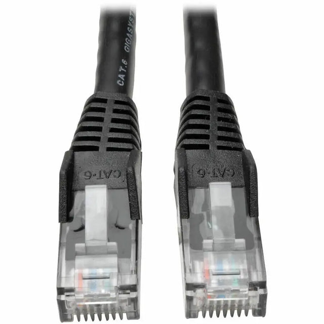 EATON Tripp Lite 25ft Cat6 Gigabit Snagless Molded Patch Cable RJ45 M/M Black 25' - 25 ft Category 6 Network Cable for Network Device - First End: 1 x RJ-45 Network - Male - Second End: 1 x RJ-45 Network - ...  - N201-025-BK